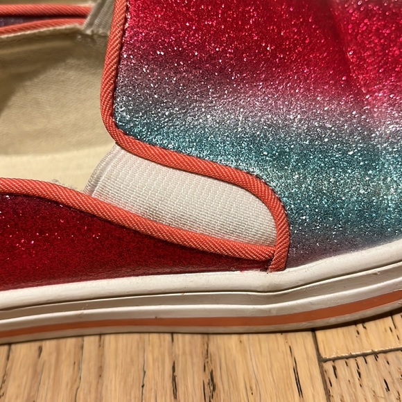 Crewcuts Little Girls’ Pink Glitter Slip On Sneakers (Size: 30 EU / 12.5 US) - Picture 4 of 11